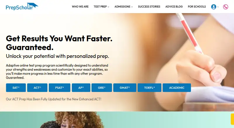 PrepScholar's own site