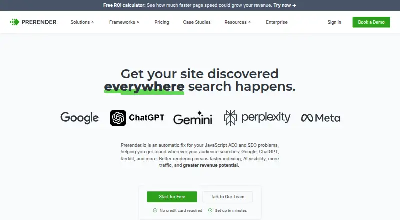 Prerender.io's own site