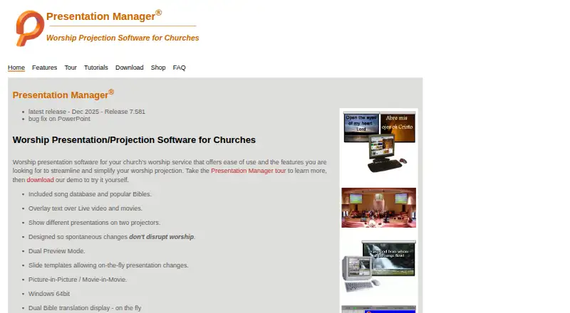 Presentation Manager's own site