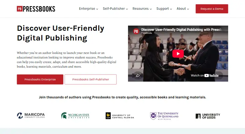 Pressbooks's own site