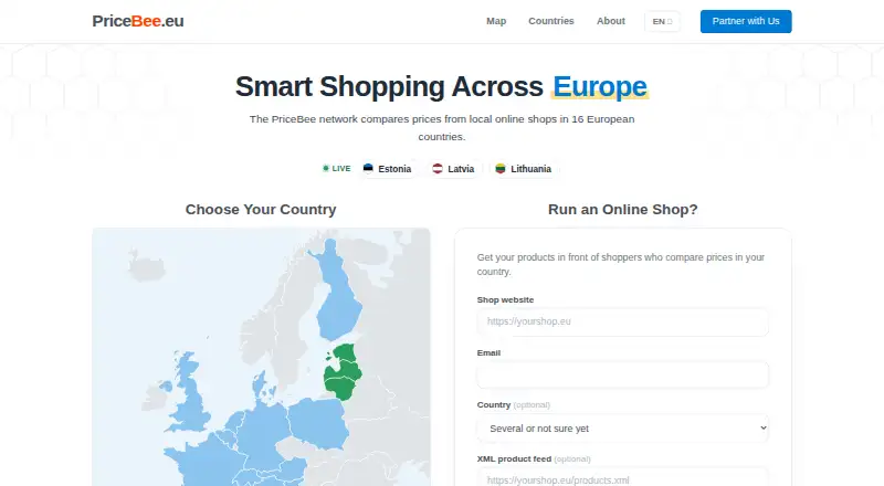 PriceBee's own site
