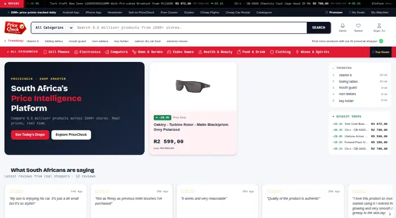 PriceCheck's own site