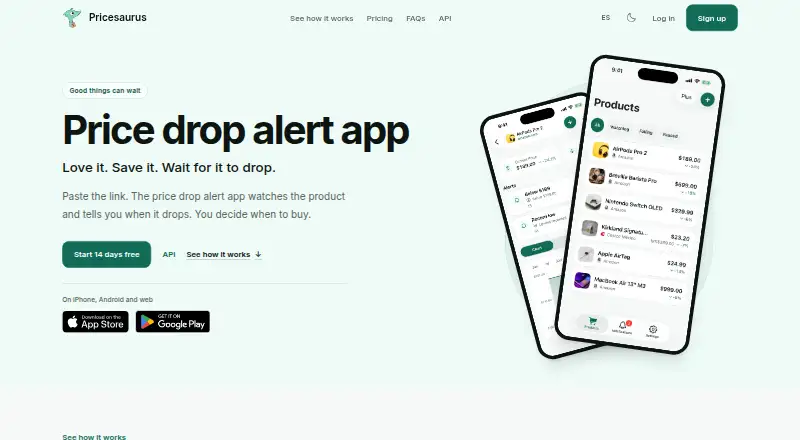 Pricesaurus's own site
