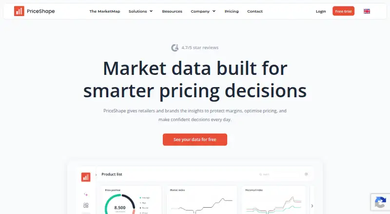 PriceShape's own site