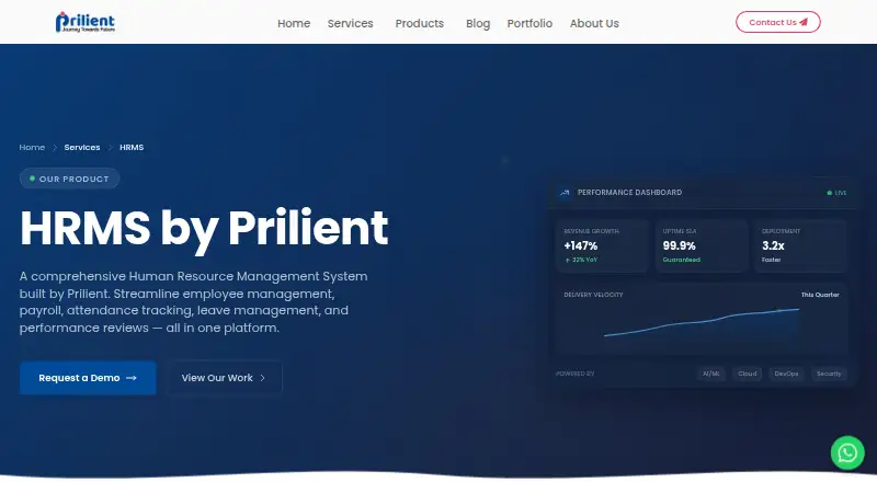 Prilient HRMS's own site