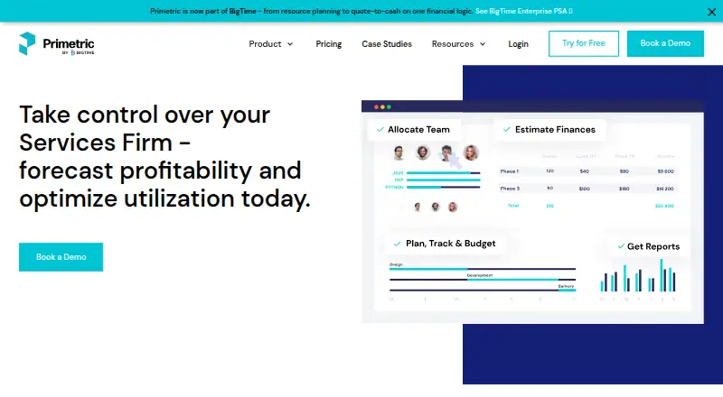 Primetric's own site