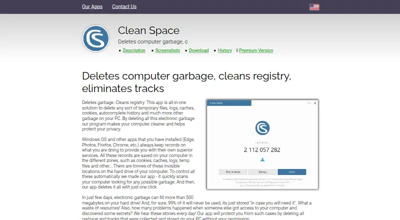 Clean Space's own site