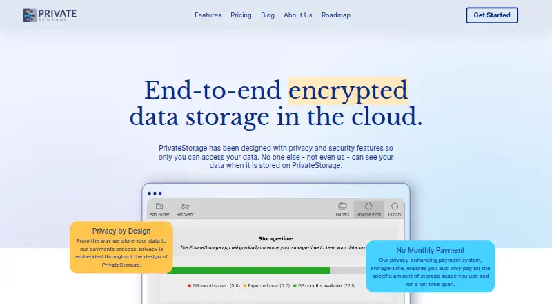 PrivateStorage's own site
