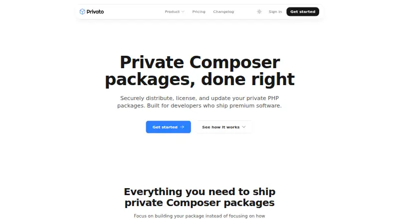 Privato's own site