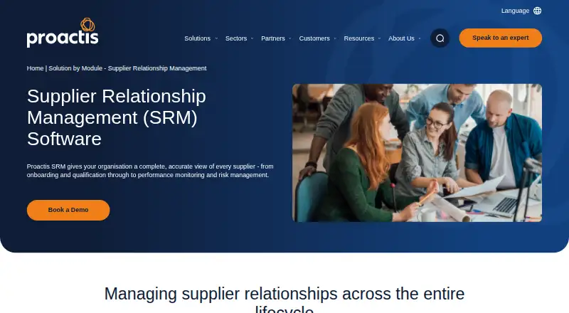 Proactis Supplier Management's own site