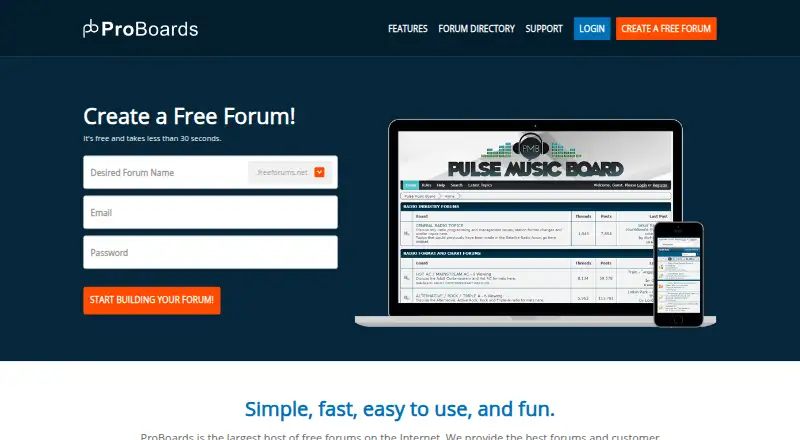 ProBoards's own site