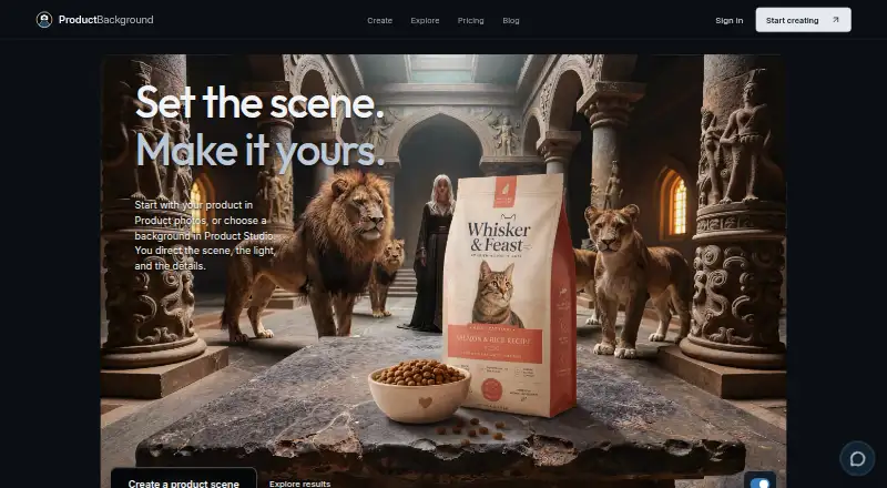 ProductBackground's own site