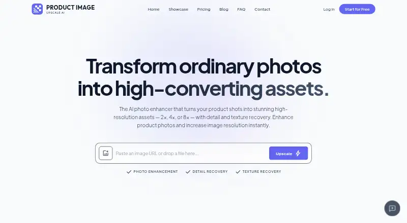 ProductImageUpscale AI's own site