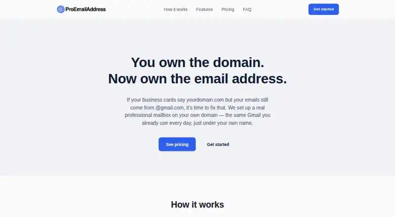 ProEmailAddress's own site