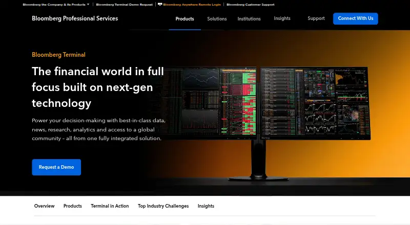 Bloomberg Terminal's own site