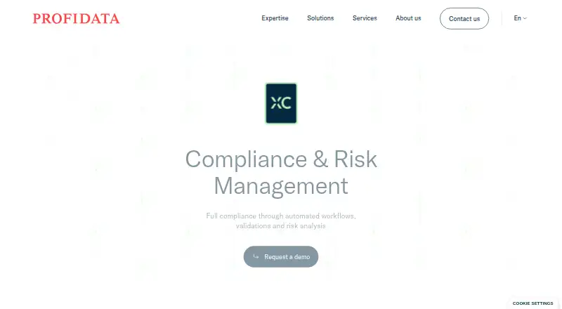 Profidata XENTIS Compliance & Risk Management's own site