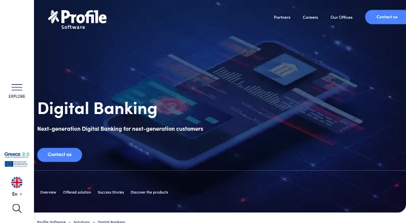 Profile Software Digital Banking's own site