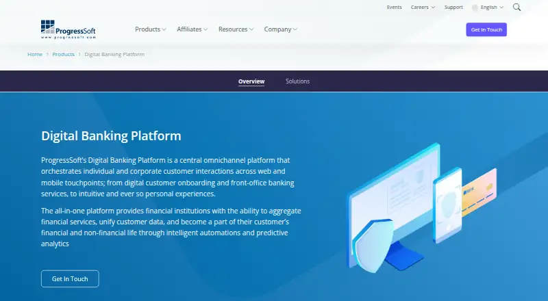 ProgressSoft Digital Banking Platform's own site