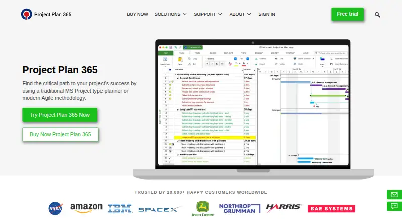 Project Plan 365's own site