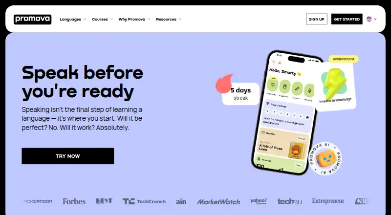 Promova's own site
