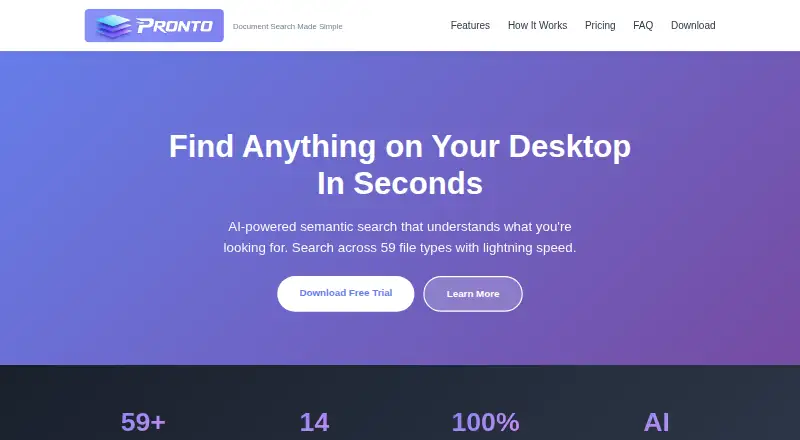 Pronto's own site