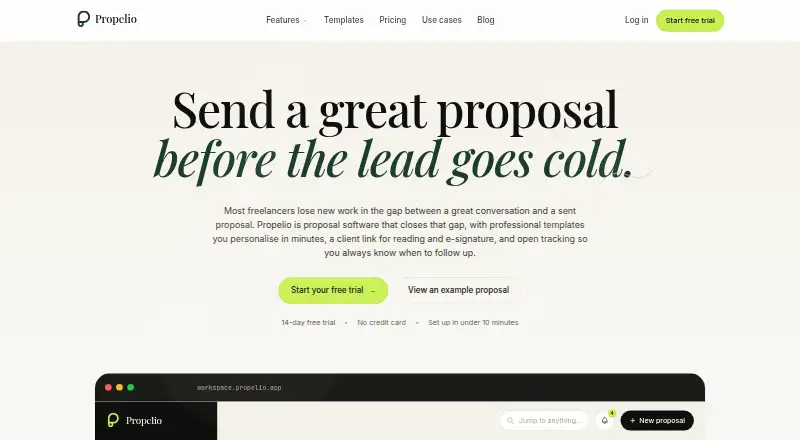 Propelio's own site