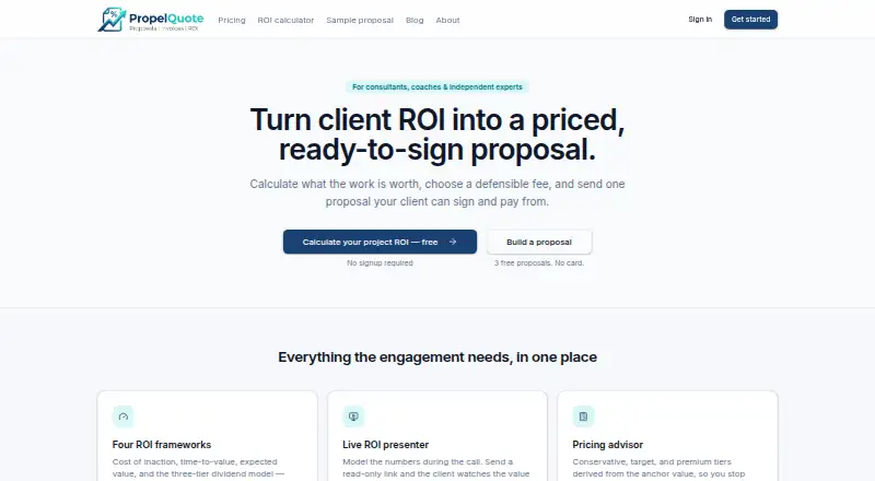 PropelQuote's own site