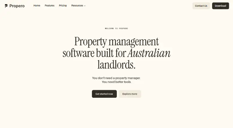 Propero's own site