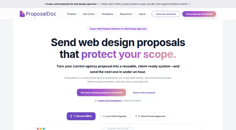ProposalDoc's own site