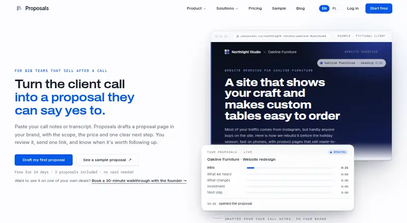 Proposals's own site