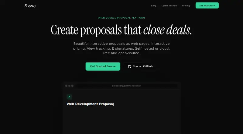 Propsly's own site