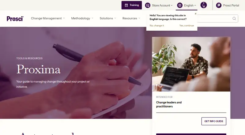 Prosci Proxima's own site