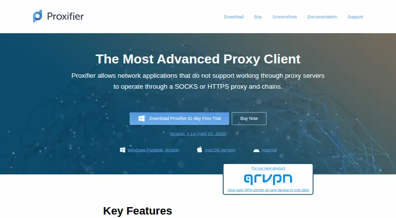 Proxifier's own site
