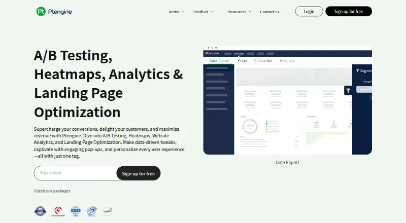 Ptengine's own site