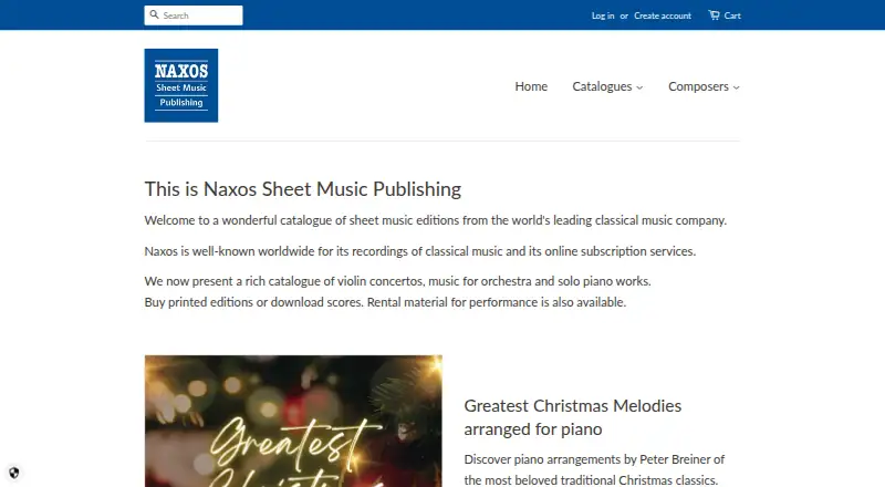 Naxos Sheet Music Publishing's own site