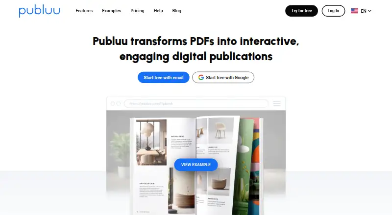 Publuu's own site
