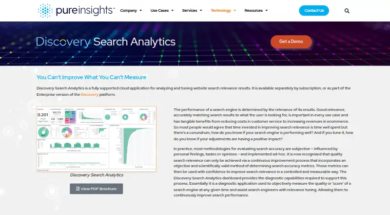 Discovery Search Analytics's own site