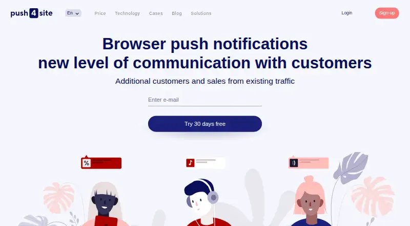 Push4site's own site