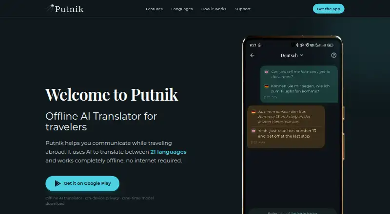Putnik's own site