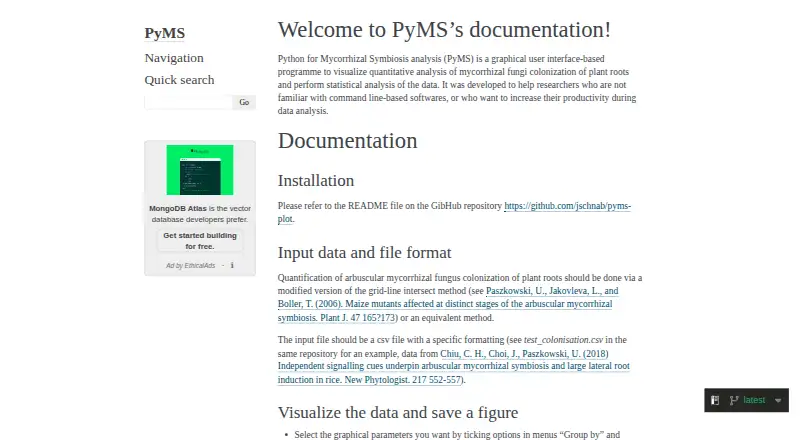 PyMS's own site