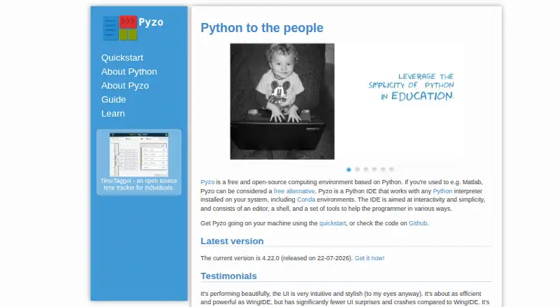 The Pyzo homepage
