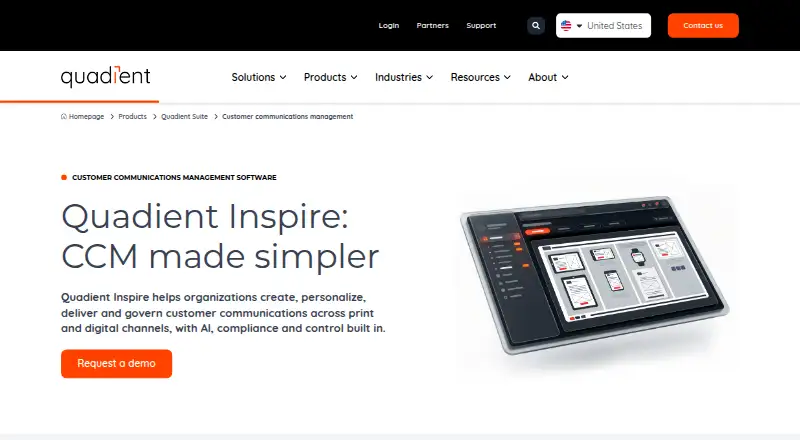 Quadient Inspire's own site
