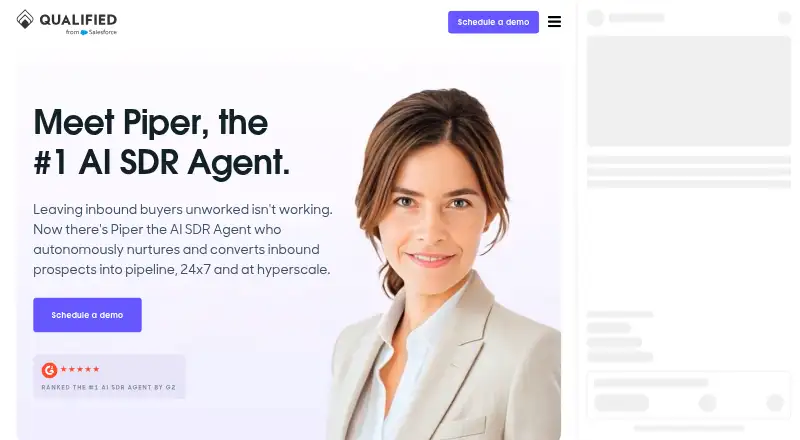 Piper the AI SDR Agent's own site