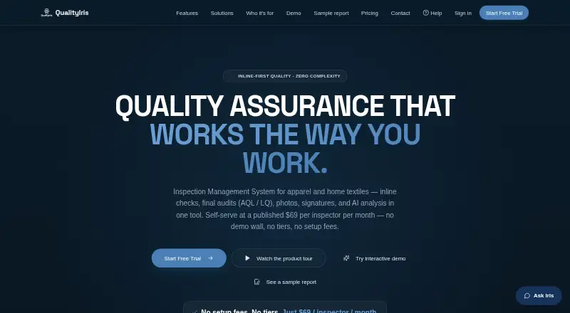 QualityIris's own site