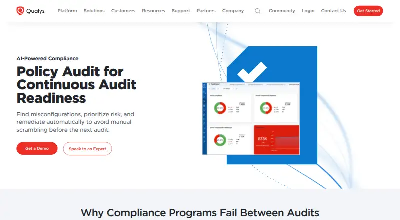 Qualys Policy Compliance's own site