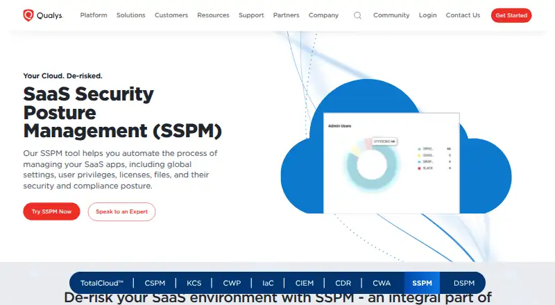 Qualys SaaS Detection and Response's own site