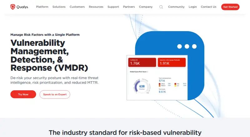 Qualys Vulnerability Management's own site