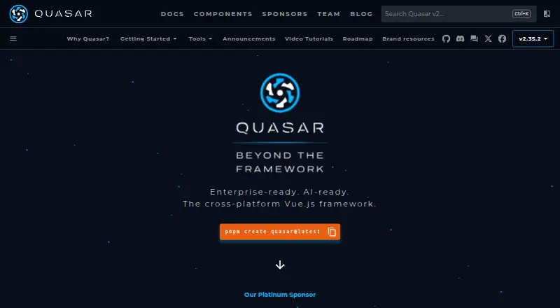 Quasar's own site