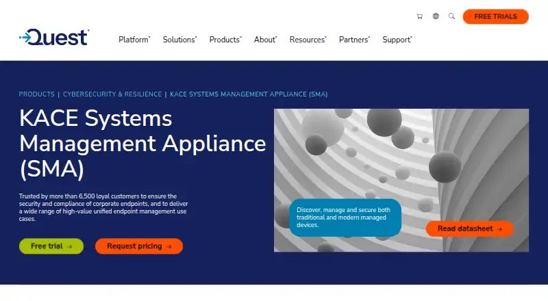 KACE Systems Management Appliance's own site