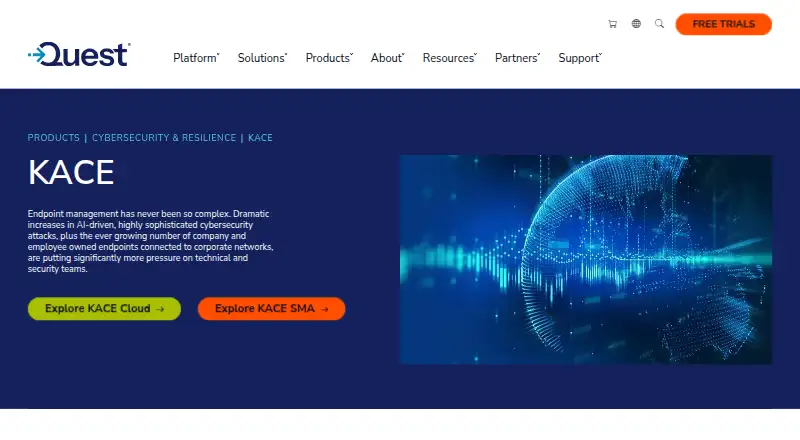 KACE Unified Endpoint Manager's own site